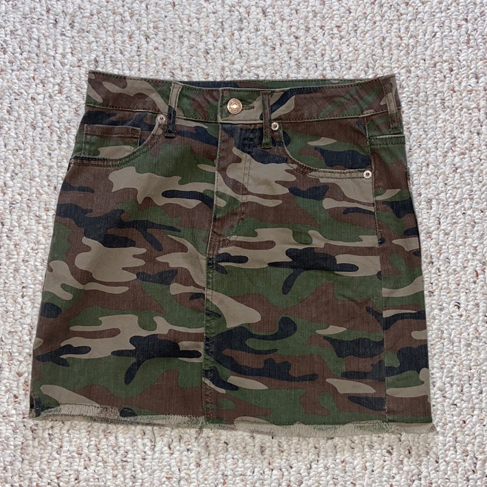 Army print Jean skirt